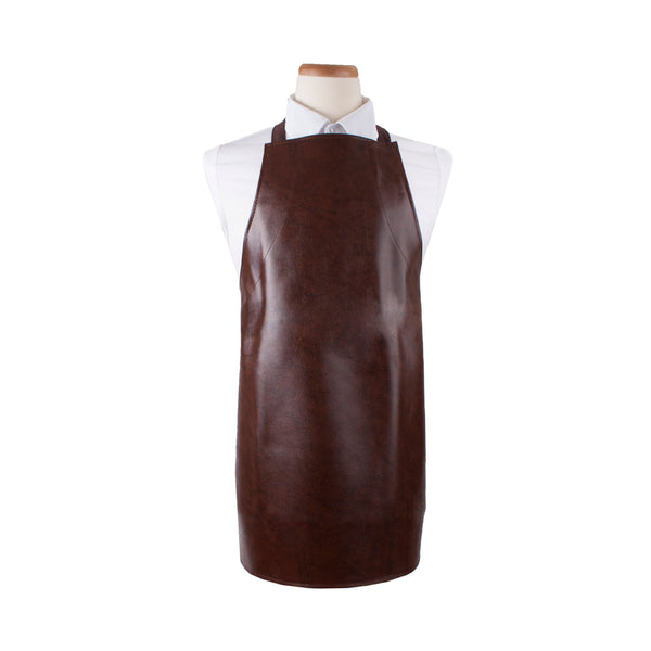 Chef Revival® Bib Apron, 26" x 28" long, 1.0 mm thick, waterproof, chemical & abrasion resistant, heavy duty, vinyl, brown (must be purchased in case quantities)