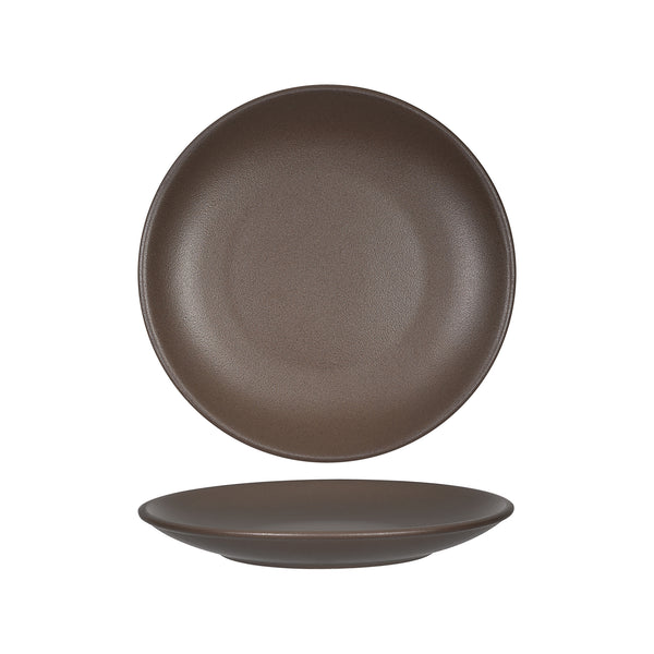 Tuxton Plate 8" Zion Matte Brown