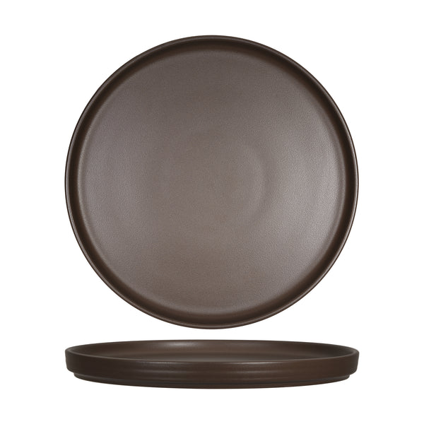 Tuxton Plate Straight Side 10-3/4" Zion Matte Brown