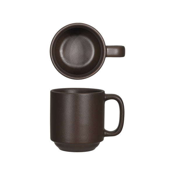 Tuxton Stackable Yukon Mug 11 oz Zion Matte Brown