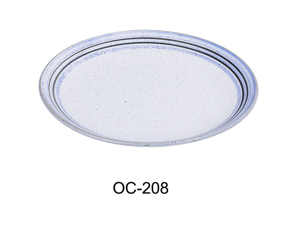 Yanco Ocean Chinaware 8" X 3/4" COUPE SHAPE OVAL PLATE