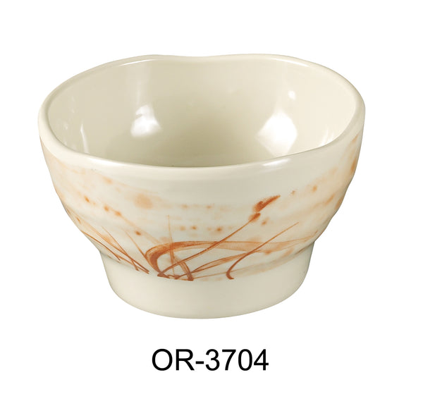 Yanco Orchis Melamine 4 1/4" RICE BOWL GOLD ORCHIS 8 OZ