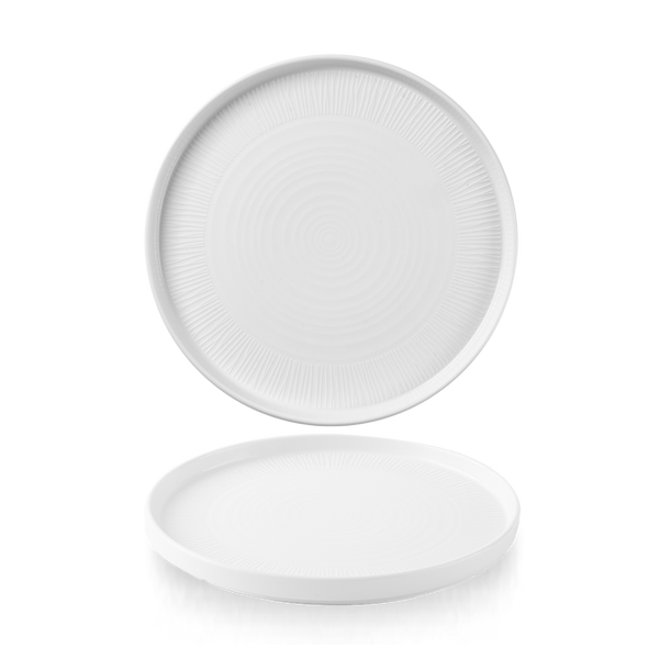 Bamboo White Walled Plate 21cm 8 1/4" H: 2cm