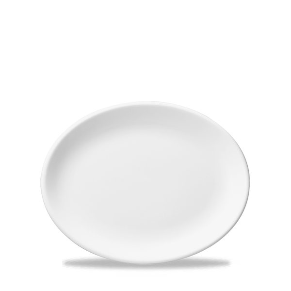 White  Oval Plate 10" Box 12