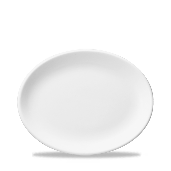 White  Oval Plate 12" Box 12