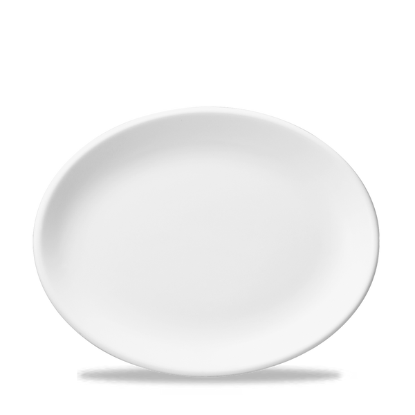 White  Oval Plate 13.25" Box 12