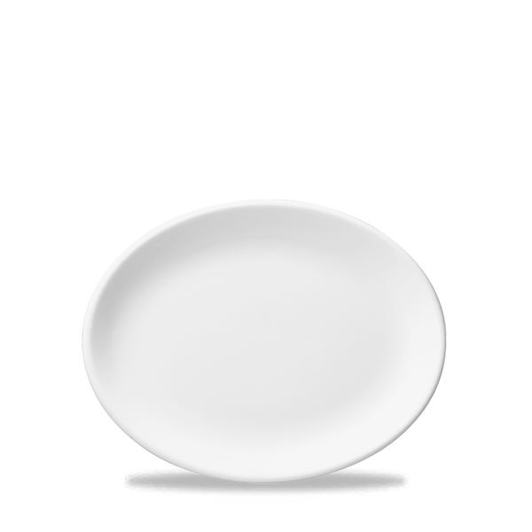 White  Oval Plate 9" Box 12