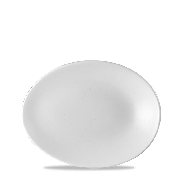 White Oval Orb Plate 8X6" Box 12