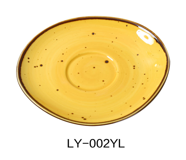 Yanco Lyon-Yellow Chinaware 6 1/2" X 3/4"SAUCER YELLOW