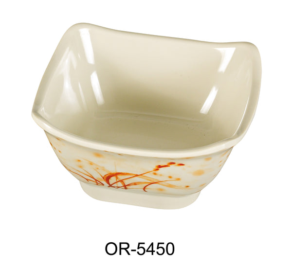 Yanco Orchis Melamine 4 3/4" X 2 1/4"H SQUARE BOWL 10 OZ