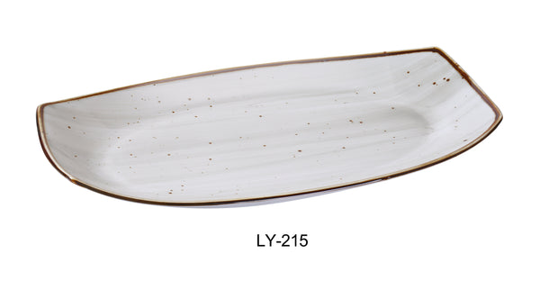 Yanco Lyon Chinaware 15" X 8 1/2" X 1 5/8" RECTANGULAR PLATE