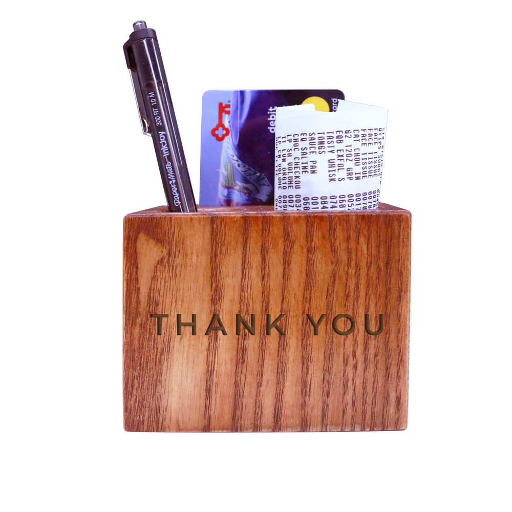 Wood Block Check Presenter – W3 Sales