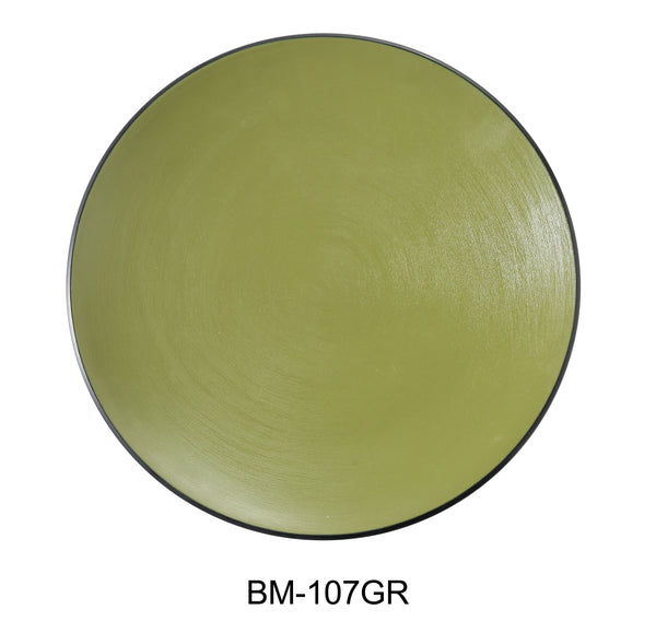 Yanco Birmingham Melamine 7 1/2" X 7/8" ROUND PLATE - GR