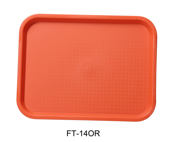 Yanco Serving Trays Plastic 14" X 10" FAST FOOD TRAY ORANGE