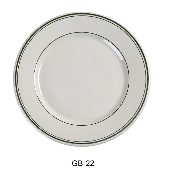 Yanco Green Band Chinaware 8 3/8" PLATE