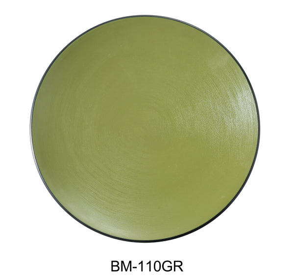 Yanco Birmingham Melamine 10 1/4" X 1 1/4" ROUND PLATE - GR