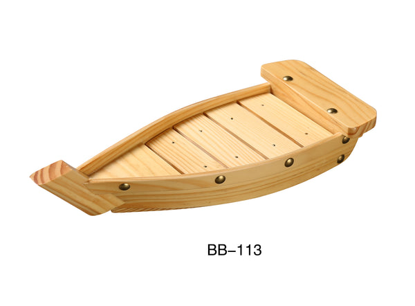 Yanco Bamboo & Wood Wood 13 1/4" X 5 3/4" X 2 1/4" WOODEN SUSHI BOAT