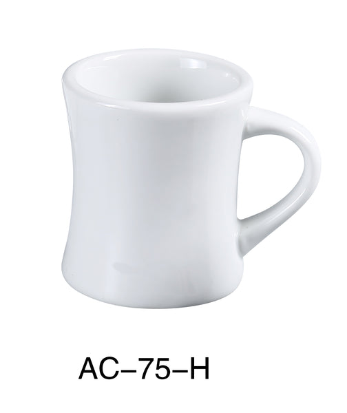 Yanco Abco Chinaware 3 1/4" HARTFORD MUG WHITE 8 OZ