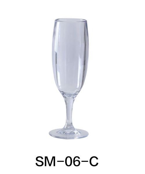 Yanco Stemware Plastic 6 OZ CHAMPAGNE 2 3/4" X 7 1/2"