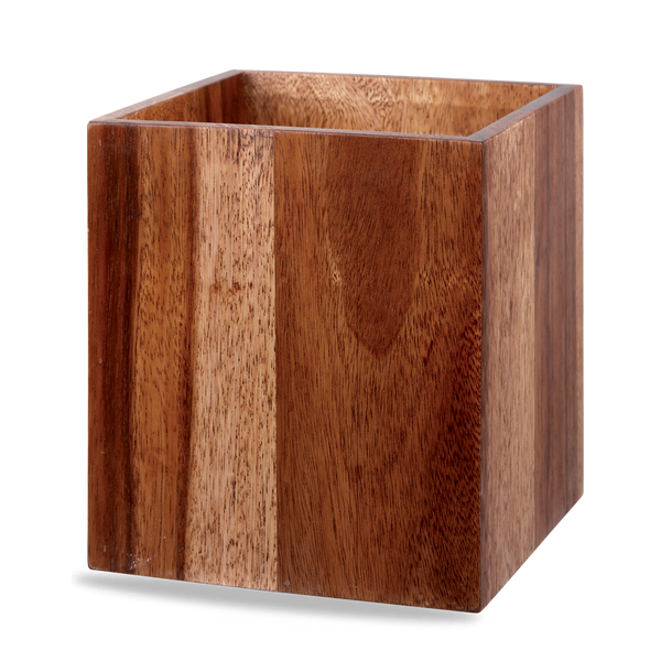 Wood  Buffet Cube - Large 7.2" Op Stk 2