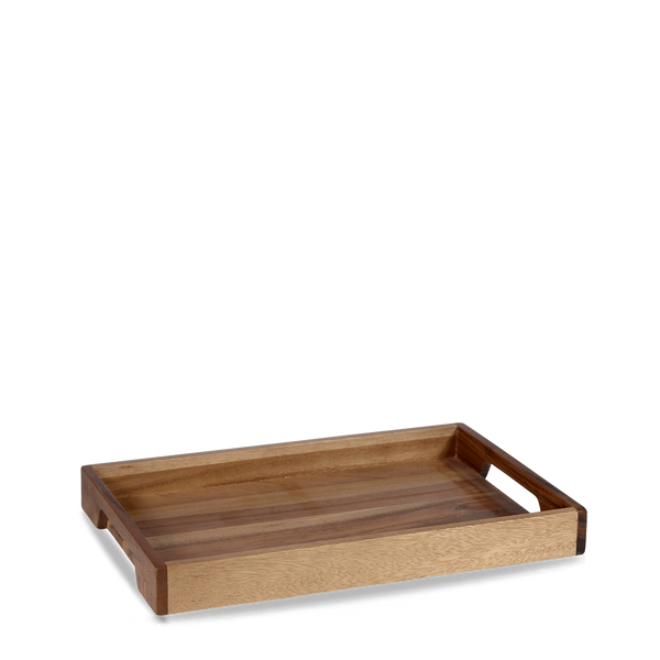 Wood  Solid Base Handled Tray 10 1/5"X15 3/5" Box 4