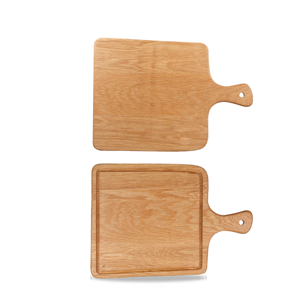 Wood  Sq Handled Board 16.7"X10.6"X0.8" Op Stk 4