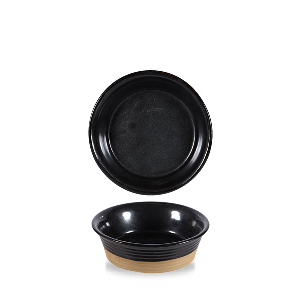 Black Igneous  Large Pie Dish 19.3Oz Box 6