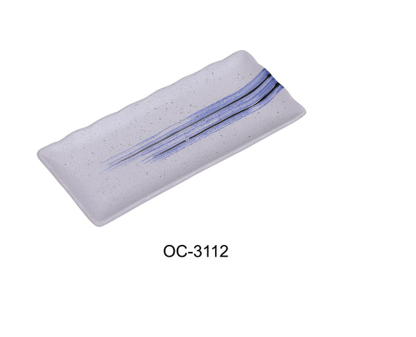 Yanco Ocean Chinaware 11 1/2" X 5 1/2" RECTANGULAR SUSHI PLATE