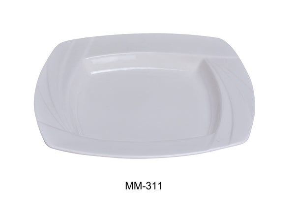 Yanco Miami Chinaware 11" SQUARE PASTA BOWL 24 OZ