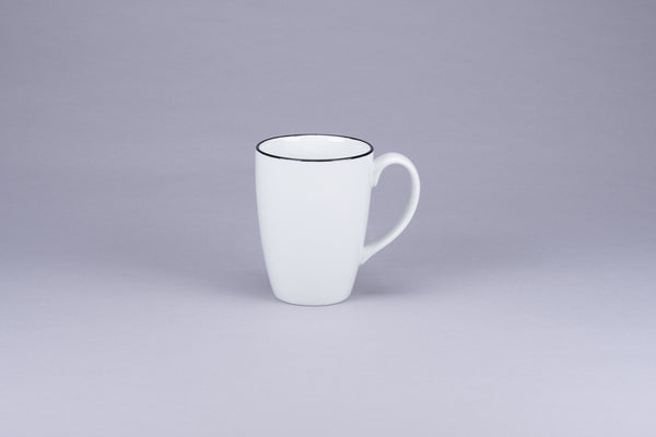 RIMZ FLORA MUG WITH BLACK RIM, 12.14 OZ