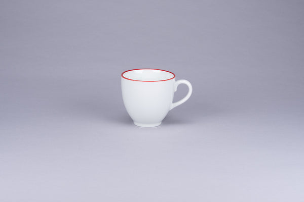 RIMZ FLORA MUG WITH RED RIM, 15.2 OZ