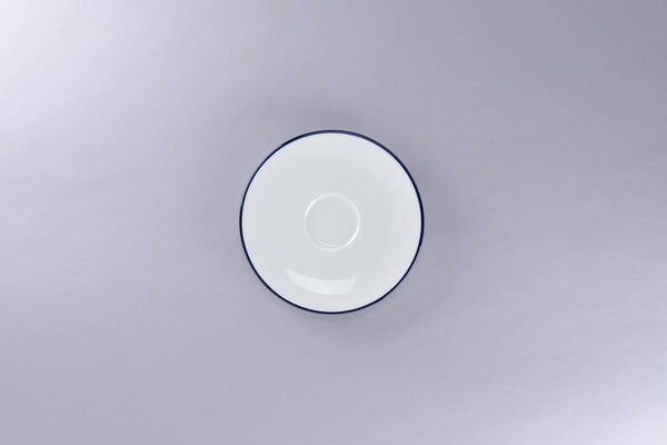 RIMZ ROUND DEEP PLATE / PASTA BOWL WITH BLUE RIM, 11.02"D, 16.2 OZ