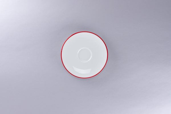 RIMZ ROUND DEEP PLATE / PASTA BOWL WITH RED RIM, 11.02"D, 16.2 OZ