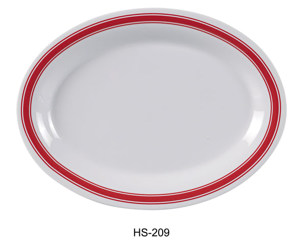 Yanco Houston Melamine 9 1/2" X 7 1/4" OVAL PLATTER