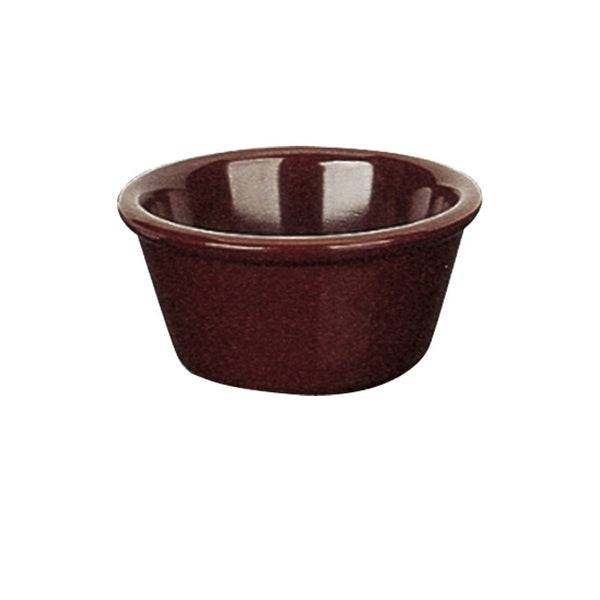 Yanco Accessories (Melamine) Melamine 3 1/4", 3 OZ SMOOTH RAMEKIN CHOCOLATE