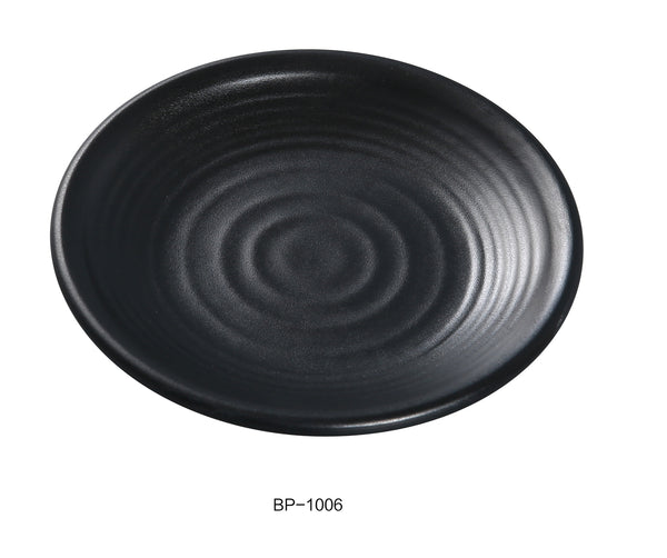 Yanco Black Pearl Melamine 6" ROUND PLATE