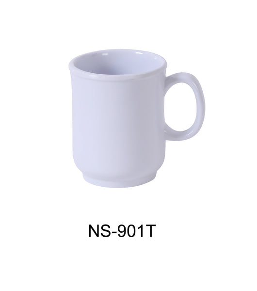 Yanco Nessico Melamine 3"X 3 5/8"H BULBOUS MUG 8 OZ WHITE