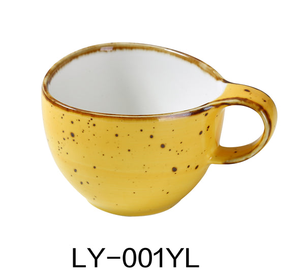 Yanco Lyon-Yellow Chinaware 4" X 2 5/8" COFFEE/TEA CUP 7 OZ YELLOW