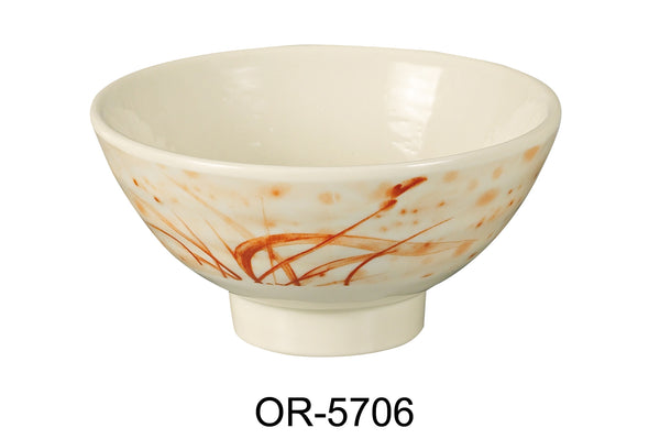 Yanco Orchis Melamine 6" X 2 1/2"H SOUP BOWL GOLD ORCHIS 16 OZ