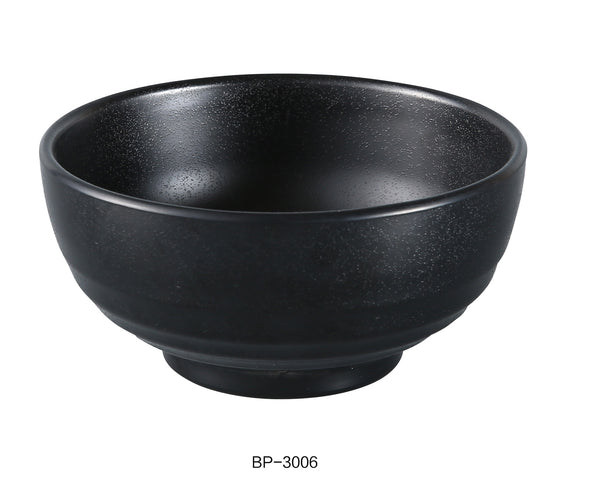 Yanco Black Pearl Melamine 6" X 3" WOODONG NOODLE BOWL 26 OZ