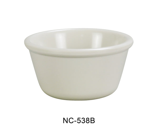 Yanco Accessories (Melamine) Melamine 3 3/8", 4 OZ SMOOTH RAMEKIN BONE