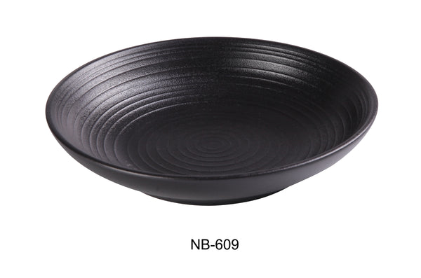 Yanco Noble Black Chinaware 9" X 2" SALAD/PASTA BOWL 28 OZ