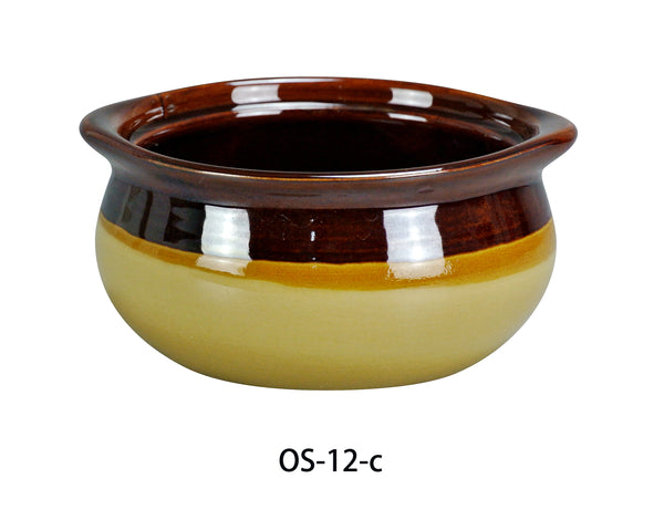 Yanco Accessories Chinaware 4 1/4"X2 1/4" ONION SOUP CROCK TWO TONE 12 OZ