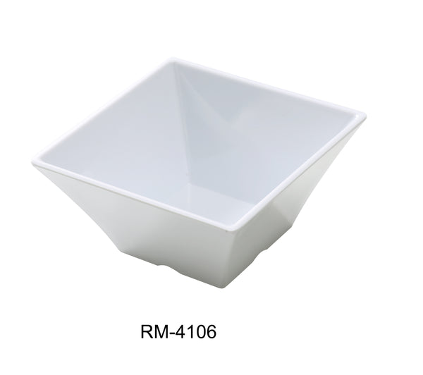 Yanco Rome Melamine 6" X 3"H SQUARE BOWL 26 OZ