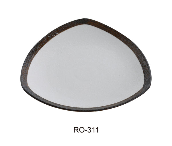 Yanco Rockeye Chinaware 12" X 1 3/4" TRIANGLE PLATE