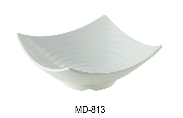 Yanco Milando Melamine 13" SQUARE BOWL 110 OZ, 3 1/4"H