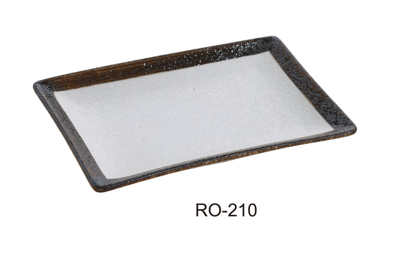 Yanco Rockeye Chinaware 10" X 7" x 1 1/8" RECTANGULAR PLATE