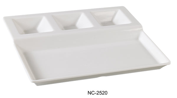 Yanco Compartment Collection Melamine 12 1/4" X 10 1/2" 4-DIVIDED COMPARTMENT