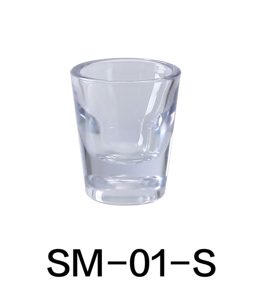 Yanco Stemware Plastic 1 OZ SHORT GLASS 2" X 2 3/4"