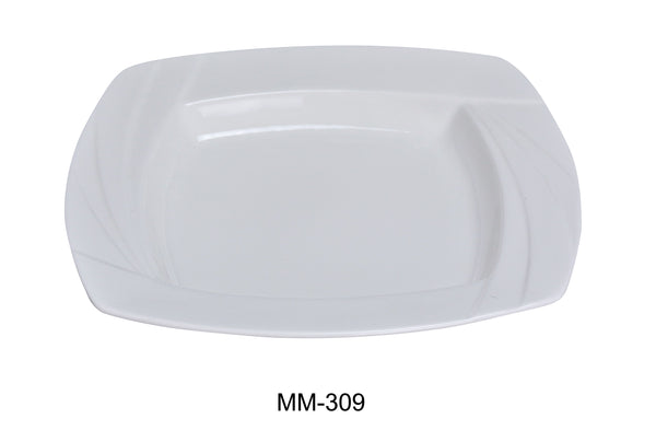 Yanco Miami Chinaware 9" SQUARE SOUP PLATE 12 OZ